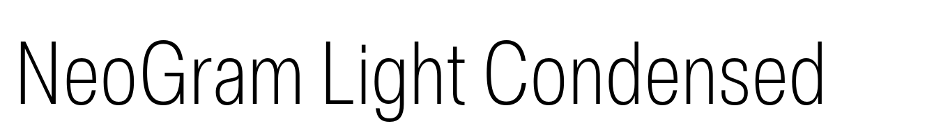 NeoGram Light Condensed